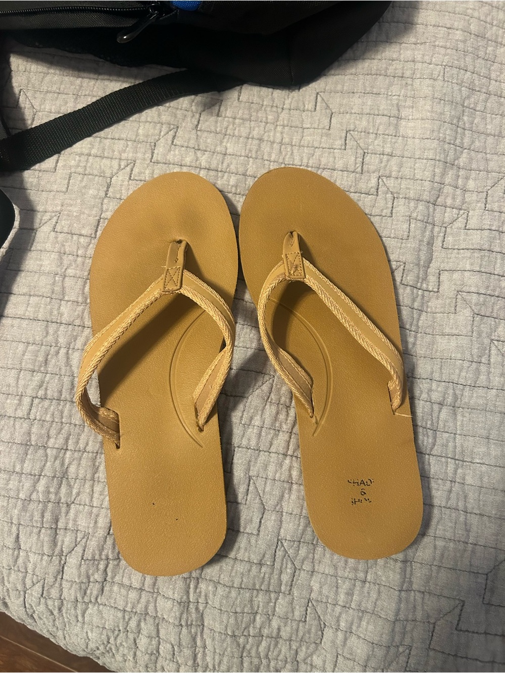 Rainbow Mustard Yellow Braided Strap Flip Flops